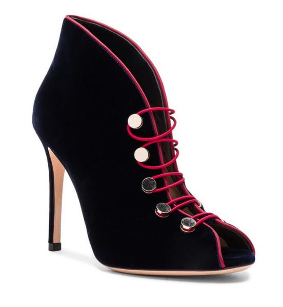 2017 women buckle boots thin heel lace up boots peep toe booties fretwork party shoes women suede dress shoe mujer boats, Black
2017 women buckle boots thin heel lace up boots peep toe booties fretwork party shoes women suede dress shoe mujer boats, Black