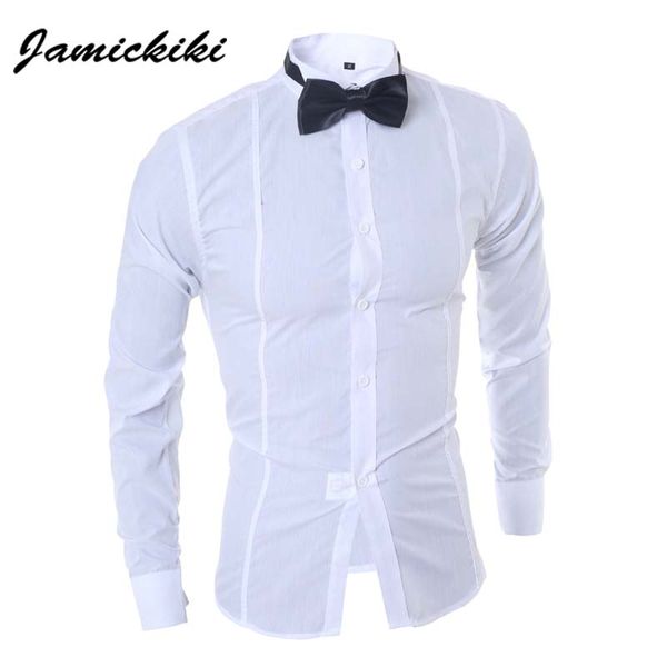 wholesale- chemise homme 2016 jamickiki brand long sleeve blank camisa masculina slim fit men dress shirts long sleeve white men's clot, White;black
wholesale- chemise homme 2016 jamickiki brand long sleeve blank camisa masculina slim fit men dress shirts long sleeve white men's clot, White;black