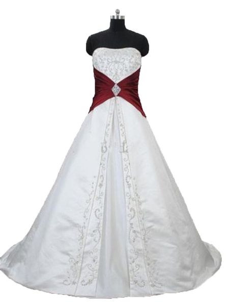 elegant embroidery a-line wedding dresses with appliques satin plus size party bridal gowns vestido de novia bw11, White
elegant embroidery a-line wedding dresses with appliques satin plus size party bridal gowns vestido de novia bw11, White
