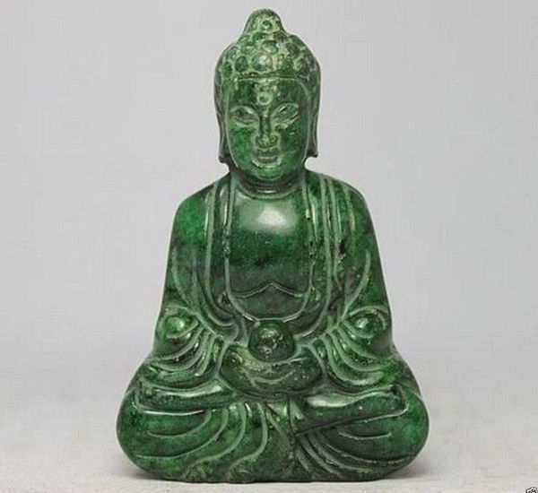 

Оптовая китайская ручная работа резьба Будда старый нефрит статуя