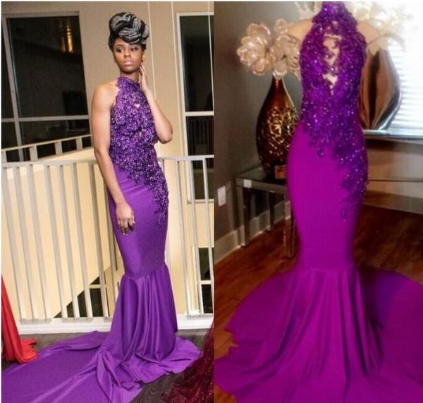 2017 real images purple high neck mermaid lace formal evening dresses sleeveless applique beaded brush train new custom made prom gowns, Black
2017 real images purple high neck mermaid lace formal evening dresses sleeveless applique beaded brush train new custom made prom gowns, Black