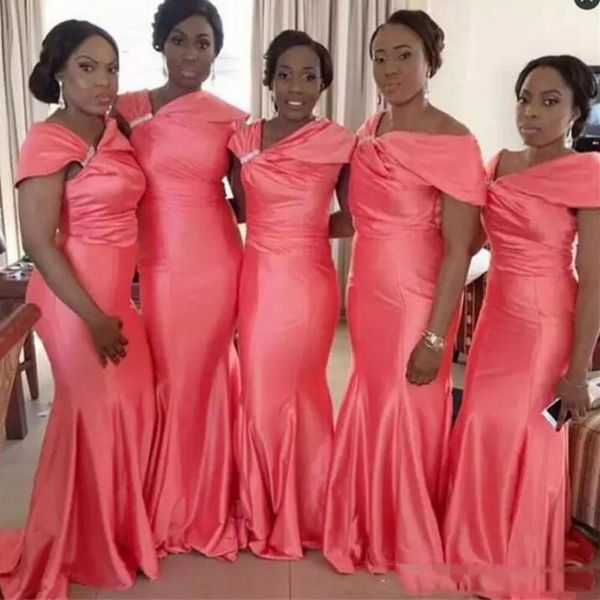 african celebrity neckline bridesmaid dresses water melon ruffles mermaid maid of honor gowns wedding formal party dresses for women satin, White;pink
african celebrity neckline bridesmaid dresses water melon ruffles mermaid maid of honor gowns wedding formal party dresses for women satin, White;pink