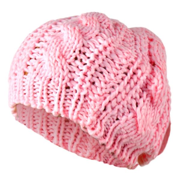 

wholesale-alishebuy wholesale women's lady beret braided baggy beanie crochet warm winter hat ski cap wool knitted 30, Blue;gray