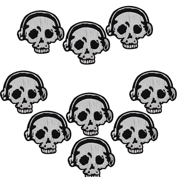 10 pcs skull badges patches for clothing iron embroidered patch applique iron sew on patches sewing accessories for clothes, Black
10 pcs skull badges patches for clothing iron embroidered patch applique iron sew on patches sewing accessories for clothes, Black