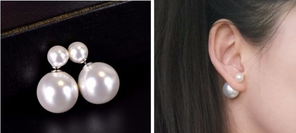 double-sided combination of artificial pearl earrings 925 sterling silver. beautiful women's favorite, Golden;silver
double-sided combination of artificial pearl earrings 925 sterling silver. beautiful women's favorite, Golden;silver