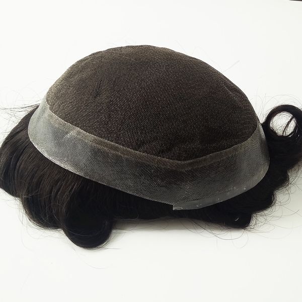 new arrival hair piece for man with swiss lace on and poly around base, Black
new arrival hair piece for man with swiss lace on and poly around base, Black
