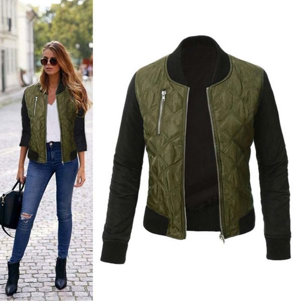 wholesale- autumn women basic coat casual long sleeve bomber jacket fall winter fashion coats thicken outwear jackets abrigos mujer, Black;brown
wholesale- autumn women basic coat casual long sleeve bomber jacket fall winter fashion coats thicken outwear jackets abrigos mujer, Black;brown