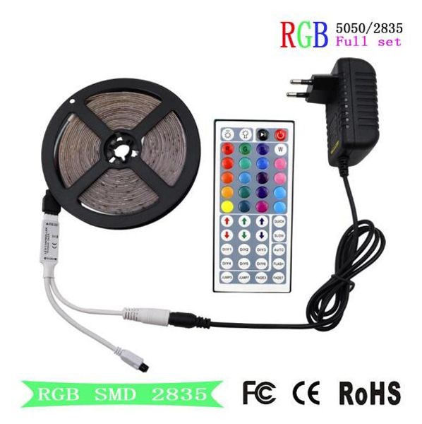 

YON RGB Светодиодная лента SMD 2835 Светодиодная лампа DC 12V 5050 Strip 5M 10M Водонепроницаемая