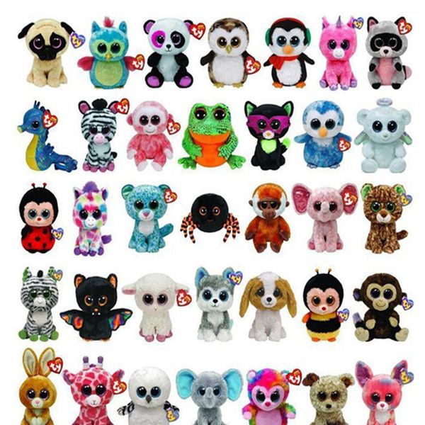 50 pcs Ty Beanie Boos Plush Stuffed Toys Big Eyes Animals Soft Dolls for Kids Birthday Gifts Hot Sale GB040
50 pcs Ty Beanie Boos Plush Stuffed Toys Big Eyes Animals Soft Dolls for Kids Birthday Gifts Hot Sale GB040
