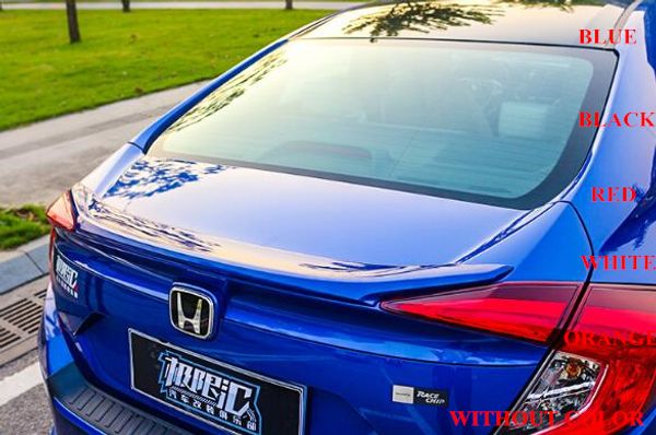 abs material car trunk rear wing spoiler with paint for honda civic 2016(red,blue,black,white,silver,orange)
abs material car trunk rear wing spoiler with paint for honda civic 2016(red,blue,black,white,silver,orange)