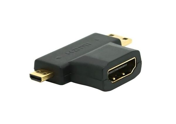 

Новый 3-в-1 1080p HDMI женский micro / Mini HDMI мужской адаптер разъем типа D C A