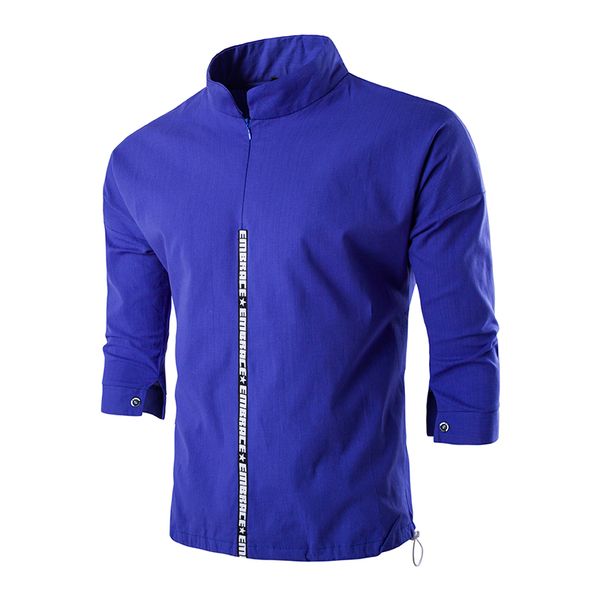 wholesale- new arrival mens mandarin collar formal shirts men three quarter sleeve slim fit casual shirt mens solid color dress shirt af005, White;black
wholesale- new arrival mens mandarin collar formal shirts men three quarter sleeve slim fit casual shirt mens solid color dress shirt af005, White;black