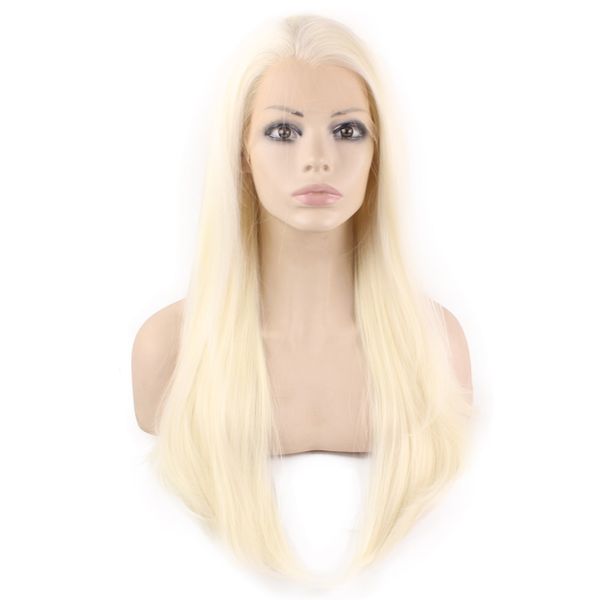 long platinum blonde straight heat resistant synthetic fiber lace front wig natural hairline s02, Black
long platinum blonde straight heat resistant synthetic fiber lace front wig natural hairline s02, Black