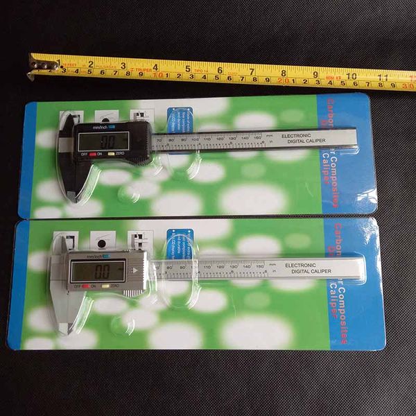 150mm 6inch lcd digital electronic carbon fiber vernier caliper gauge micrometer plastic caliper retail box black silver color
150mm 6inch lcd digital electronic carbon fiber vernier caliper gauge micrometer plastic caliper retail box black silver color