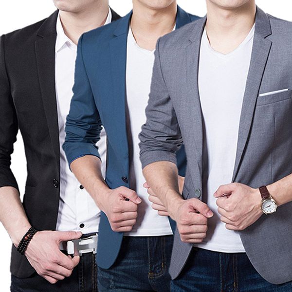 wholesale- men's solid color step collar slim blazer formal business wear one button suit smt 87, White;black
wholesale- men's solid color step collar slim blazer formal business wear one button suit smt 87, White;black