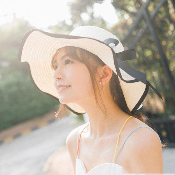 wholesale- women summer beach hats wave edge sunshade ladies straw hat sombreros mujer sunhats with ribbon bow, Blue;gray
wholesale- women summer beach hats wave edge sunshade ladies straw hat sombreros mujer sunhats with ribbon bow, Blue;gray