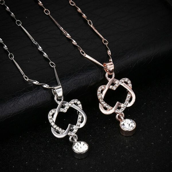 rhinestone double heart necklaces women rose gold silver alloy heart pendant with 18inches chain fashion jewelry
rhinestone double heart necklaces women rose gold silver alloy heart pendant with 18inches chain fashion jewelry