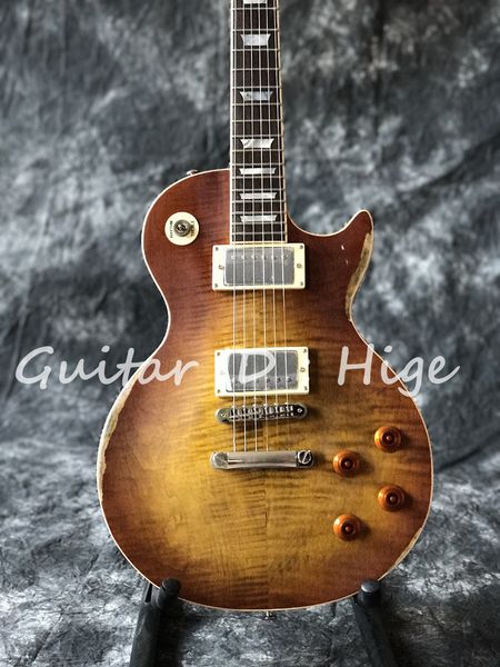 handwork heavy aged relic electric guitar with one piece body and neck in sunburst color , aged guitar parts in stock
handwork heavy aged relic electric guitar with one piece body and neck in sunburst color , aged guitar parts in stock