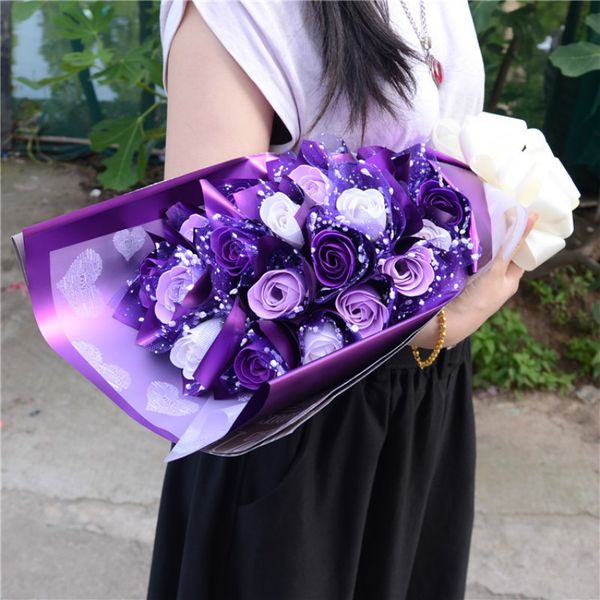 21pcs/box soap rose flower bouquet gift for valentine's day birthday mother's day gift
21pcs/box soap rose flower bouquet gift for valentine's day birthday mother's day gift
