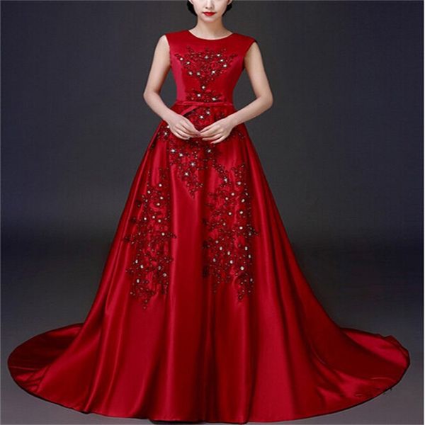 2017 new elegant evening dresses real a-line satin long bride gown backless ball prom party homecoming/graduation formal dress, Black;red
2017 new elegant evening dresses real a-line satin long bride gown backless ball prom party homecoming/graduation formal dress, Black;red