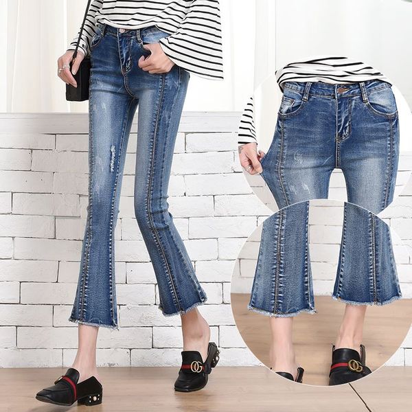 the new high waisted jeans bdf female korean spring thin slim flash horn nine pants denim baggy pants, Blue
the new high waisted jeans bdf female korean spring thin slim flash horn nine pants denim baggy pants, Blue