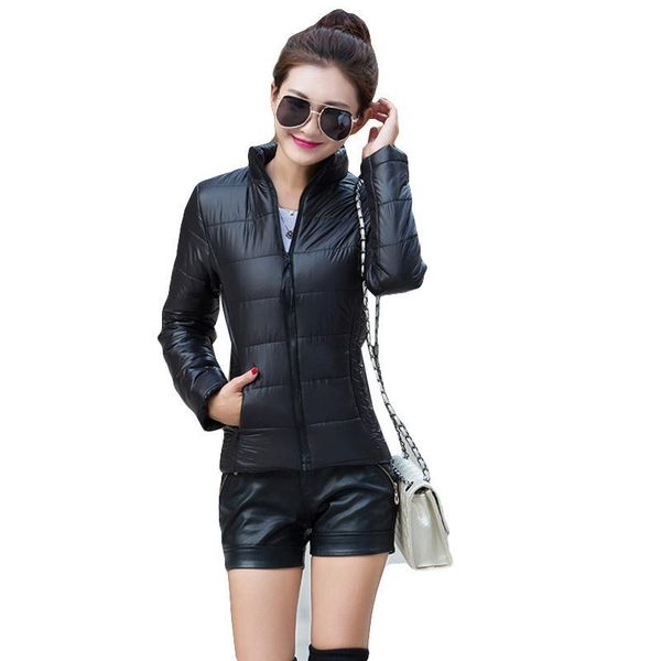 wholesale- winter autumn jacket women stand collar long-sleeve short paragraph thin and light jacket female coat big yards women, Black;brown
wholesale- winter autumn jacket women stand collar long-sleeve short paragraph thin and light jacket female coat big yards women, Black;brown