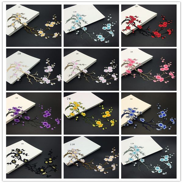 1 piece of embroidered patch iron-on plum blossom pattern vintage chiese appliques diy handwork quilting decorative size 31.5cm x 22cm zakka, Black
1 piece of embroidered patch iron-on plum blossom pattern vintage chiese appliques diy handwork quilting decorative size 31.5cm x 22cm zakka, Black