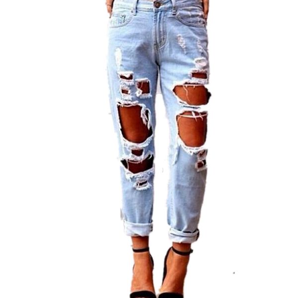 wholesale- ripped jean boyfriend femme hole denim pants long light blue women's jeans loose straight distressed trousers
wholesale- ripped jean boyfriend femme hole denim pants long light blue women's jeans loose straight distressed trousers