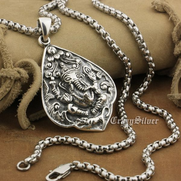 linsion 925 sterling silver ganesh hindu lord god mens biker punk pendant 8a037 stainless steel necklace 24 inches
linsion 925 sterling silver ganesh hindu lord god mens biker punk pendant 8a037 stainless steel necklace 24 inches