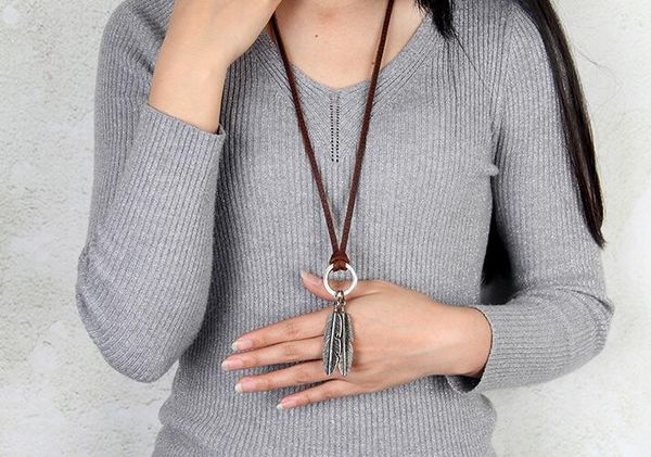 new necklace, double leather, alloy, leaf, sweater chain, korean leather necklace, Silver
new necklace, double leather, alloy, leaf, sweater chain, korean leather necklace, Silver