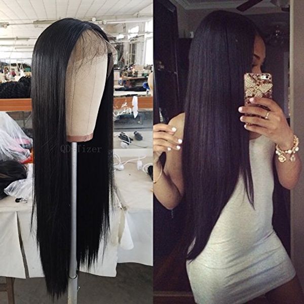 brazilian silky straight 360 frontal front human hair wigs diva 130 density glueless full lace wig with baby hairs natural hairline, Black;brown
brazilian silky straight 360 frontal front human hair wigs diva 130 density glueless full lace wig with baby hairs natural hairline, Black;brown