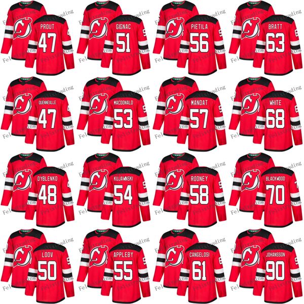 New Jersey Devils 50 Viktor Loov 55 Ken Appleby 56 Blake Pietila Jan Mandat 56 Blake Pietila 47 Dalton Prout 2017-2018 Season Jersey
New Jersey Devils 50 Viktor Loov 55 Ken Appleby 56 Blake Pietila Jan Mandat 56 Blake Pietila 47 Dalton Prout 2017-2018 Season Jersey