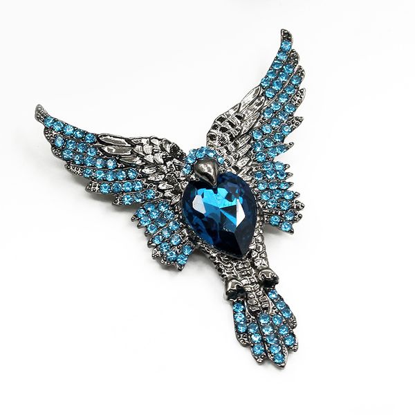 new fashion personality blue color crystal rhinestone brooch luxury eagle brooches pin jewelry for women, Gray
new fashion personality blue color crystal rhinestone brooch luxury eagle brooches pin jewelry for women, Gray