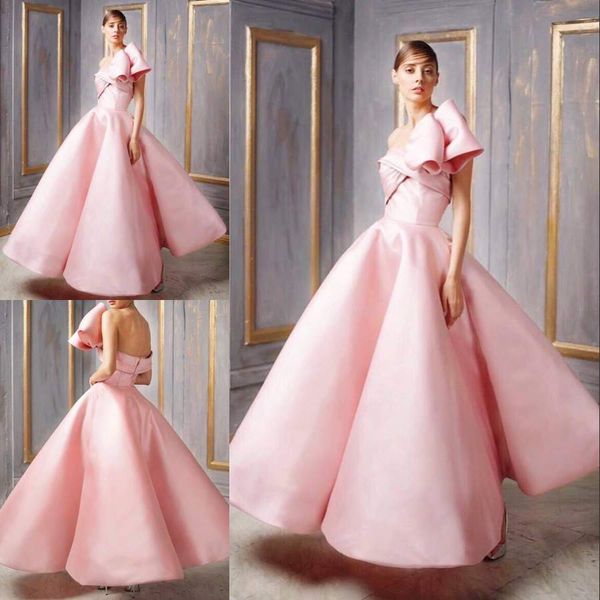 pink short prom dresses strapless bow tie neck custom made evening gowns ankle length a-line pleated formal dress, Black
pink short prom dresses strapless bow tie neck custom made evening gowns ankle length a-line pleated formal dress, Black