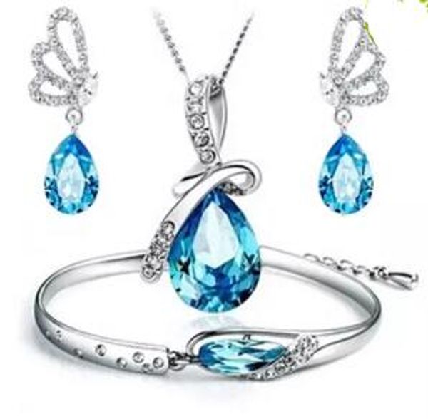 fashion jewelry angel tears austrian crystal jewelry sets for women girls necklace bracelet earrings 3 pieces/set ing, Black
fashion jewelry angel tears austrian crystal jewelry sets for women girls necklace bracelet earrings 3 pieces/set ing, Black