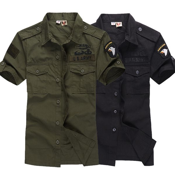 plus size mens summer camouflage army green shirt men mlitary tactical 100% cotton shirt us airborne division, White;black
plus size mens summer camouflage army green shirt men mlitary tactical 100% cotton shirt us airborne division, White;black