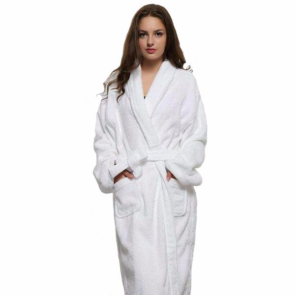 

wholesale- casual women and men white long robes white cotton twist towel bathrobe dressing gown bath robe winter warm dressing gown, Black;red