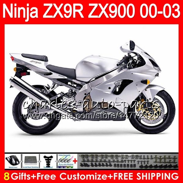 8Gifts 23Colors For KAWASAKI NINJA ZX 9 R ZX9R 00 01 02 03 900CC Gloss silver 40NO30 ZX 9R ZX900 ZX900C ZX-9R 2000 2001 2002 2003 Fairing
8Gifts 23Colors For KAWASAKI NINJA ZX 9 R ZX9R 00 01 02 03 900CC Gloss silver 40NO30 ZX 9R ZX900 ZX900C ZX-9R 2000 2001 2002 2003 Fairing