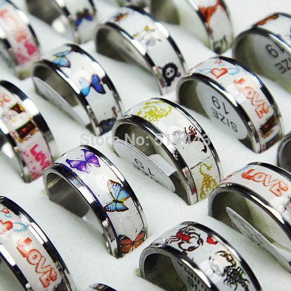 special offer wholesale jewelry lots 10pcs stainless steel enamel butterfly love skull scorpion mixed fashion rings a-464, Golden;silver
special offer wholesale jewelry lots 10pcs stainless steel enamel butterfly love skull scorpion mixed fashion rings a-464, Golden;silver