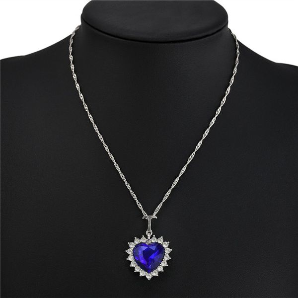 fashion women lady heart of ocean titanic blue crystal pendant elegant necklace for mon girlfriend gift ing, Silver
fashion women lady heart of ocean titanic blue crystal pendant elegant necklace for mon girlfriend gift ing, Silver