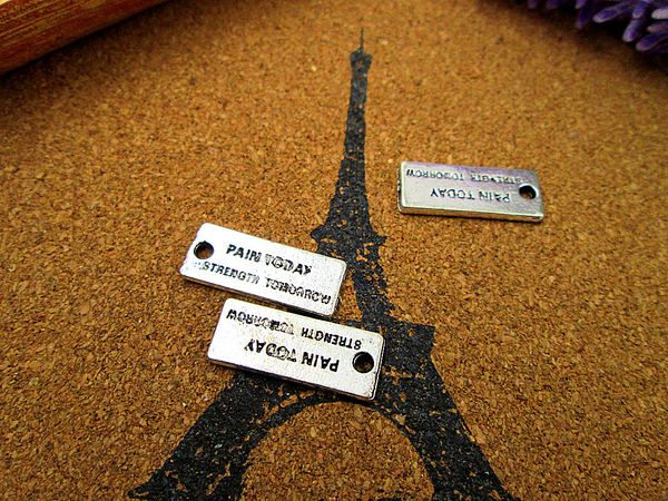 36pcs pain today strength tomorrow charms silver tone 2 sided strength charm pendants 21x8mm, Bronze;silver
36pcs pain today strength tomorrow charms silver tone 2 sided strength charm pendants 21x8mm, Bronze;silver