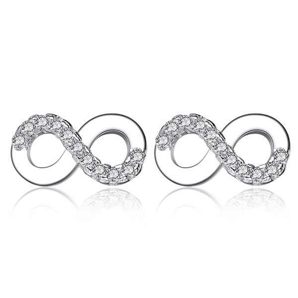 BELAWANG Authentic 925 Sterling Silver Infinity Stud Earrings Forever Love 8 Shape Earrings For Women Jewelry Wedding Valentine's Day Gift
BELAWANG Authentic 925 Sterling Silver Infinity Stud Earrings Forever Love 8 Shape Earrings For Women Jewelry Wedding Valentine's Day Gift