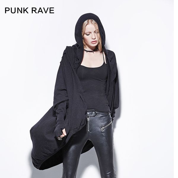 wholesale-new winter steampunk personality asymmetric hooded sweater long cardigan loose black sweater female, White;black
wholesale-new winter steampunk personality asymmetric hooded sweater long cardigan loose black sweater female, White;black
