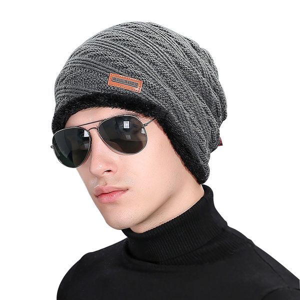 winter hat knitted mens winter cap 2017 women casual solid thick warm plus velvet beanie cap beanies, Blue;gray
winter hat knitted mens winter cap 2017 women casual solid thick warm plus velvet beanie cap beanies, Blue;gray