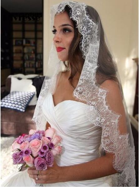 2017 1.5 meters simple ivory white wedding tulle wedding veils layered eyebrow lace bridal veils custom made bridal accessories, Black
2017 1.5 meters simple ivory white wedding tulle wedding veils layered eyebrow lace bridal veils custom made bridal accessories, Black