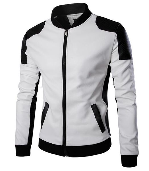 han edition boutique collar men age season leisure fashion personality trend the new color matching leather coat of big yards / m-5xl, Black
han edition boutique collar men age season leisure fashion personality trend the new color matching leather coat of big yards / m-5xl, Black