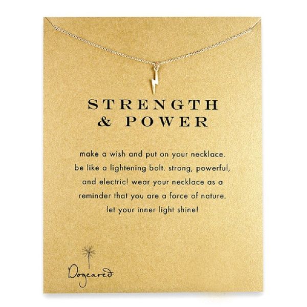 dogeared choker necklaces with card gold silver lightning pendant necklace for fashion women jewelry strength & power
dogeared choker necklaces with card gold silver lightning pendant necklace for fashion women jewelry strength & power