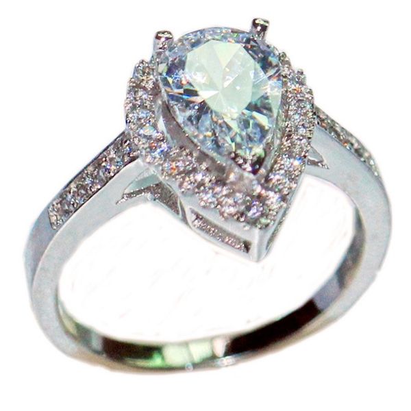 classic 10kt white gold filled delicate pear-shaped white sapphire water-drop gemstone ring finger for women size 5-10, Slivery;golden
classic 10kt white gold filled delicate pear-shaped white sapphire water-drop gemstone ring finger for women size 5-10, Slivery;golden