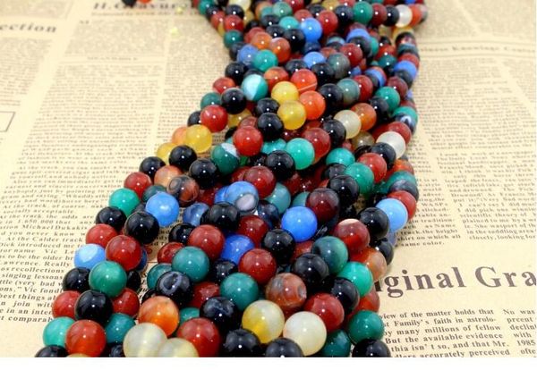 colorful agate beads 8mm natural stone loose beads beaded diy jewelry accessories fit necklace bracelet material nice bead, Black
colorful agate beads 8mm natural stone loose beads beaded diy jewelry accessories fit necklace bracelet material nice bead, Black