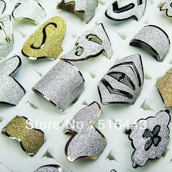 50pcs unique mix style wholesale jewelry lots silver gold p frosted fashion rings adjustable size a-219, Golden;silver
50pcs unique mix style wholesale jewelry lots silver gold p frosted fashion rings adjustable size a-219, Golden;silver